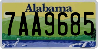 AL license plate 7AA9685