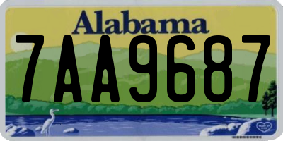 AL license plate 7AA9687
