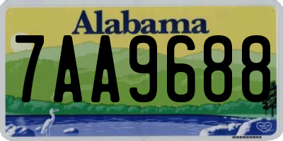 AL license plate 7AA9688