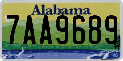 AL license plate 7AA9689