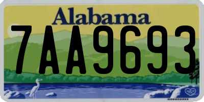 AL license plate 7AA9693