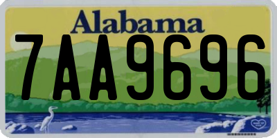 AL license plate 7AA9696
