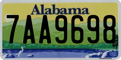 AL license plate 7AA9698