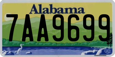 AL license plate 7AA9699
