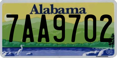AL license plate 7AA9702