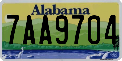 AL license plate 7AA9704