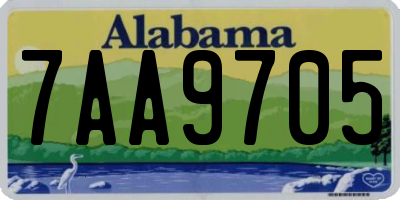 AL license plate 7AA9705