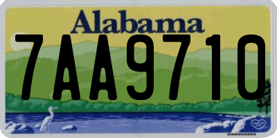 AL license plate 7AA9710