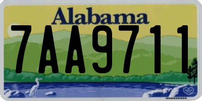 AL license plate 7AA9711