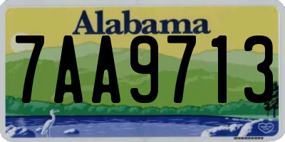 AL license plate 7AA9713