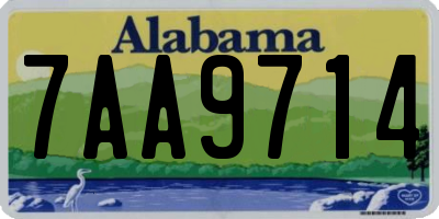 AL license plate 7AA9714