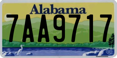 AL license plate 7AA9717