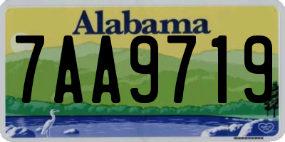 AL license plate 7AA9719