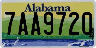 AL license plate 7AA9720