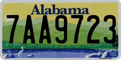 AL license plate 7AA9723