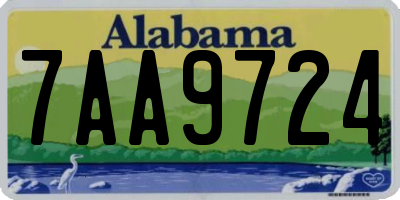 AL license plate 7AA9724