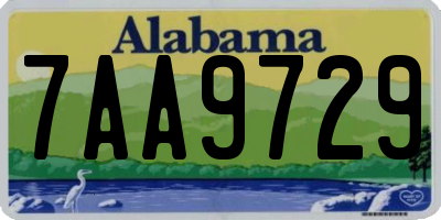 AL license plate 7AA9729