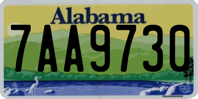 AL license plate 7AA9730