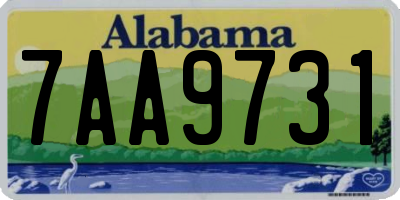 AL license plate 7AA9731
