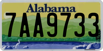 AL license plate 7AA9733