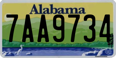 AL license plate 7AA9734