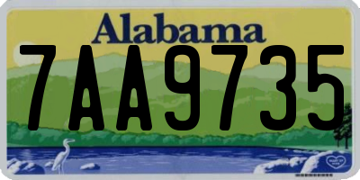 AL license plate 7AA9735