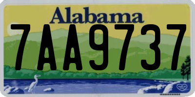 AL license plate 7AA9737