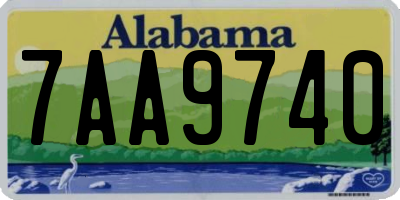 AL license plate 7AA9740