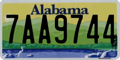 AL license plate 7AA9744