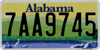 AL license plate 7AA9745