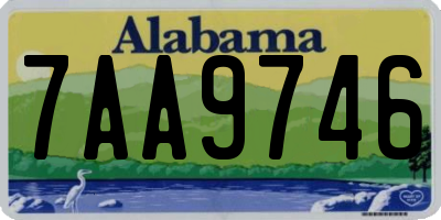 AL license plate 7AA9746