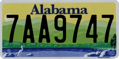 AL license plate 7AA9747