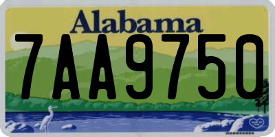 AL license plate 7AA9750