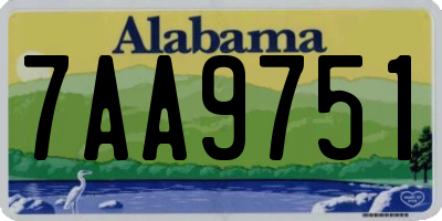 AL license plate 7AA9751