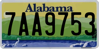 AL license plate 7AA9753