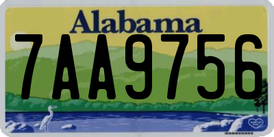 AL license plate 7AA9756