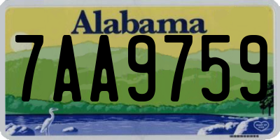 AL license plate 7AA9759