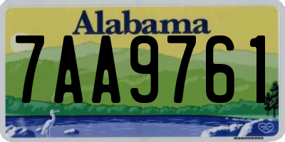AL license plate 7AA9761