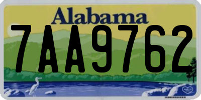 AL license plate 7AA9762