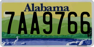 AL license plate 7AA9766