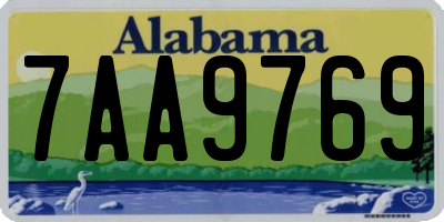 AL license plate 7AA9769