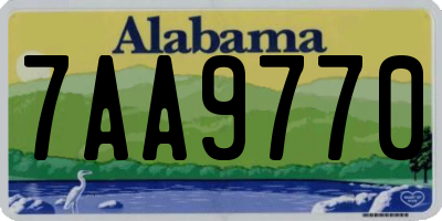 AL license plate 7AA9770