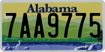 AL license plate 7AA9775