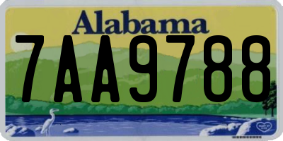 AL license plate 7AA9788