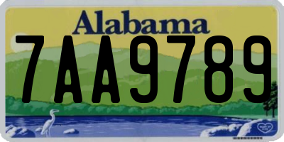 AL license plate 7AA9789