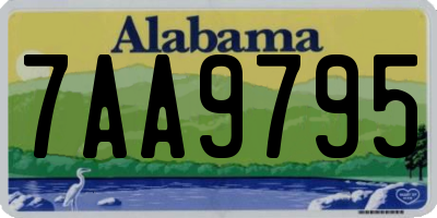 AL license plate 7AA9795