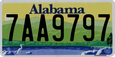AL license plate 7AA9797