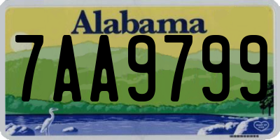 AL license plate 7AA9799