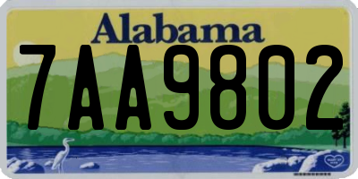 AL license plate 7AA9802