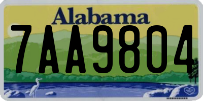 AL license plate 7AA9804